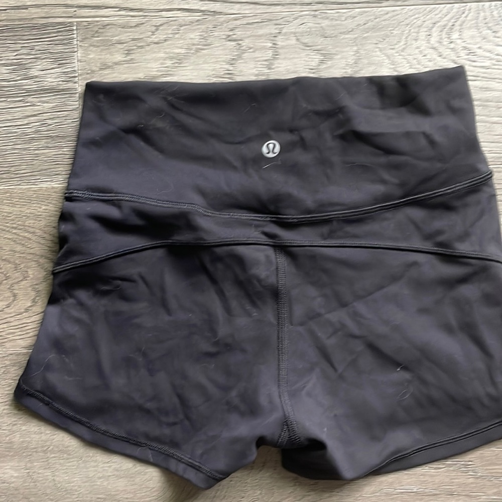 Black Lululemon shorts size 6 in excellent condition.